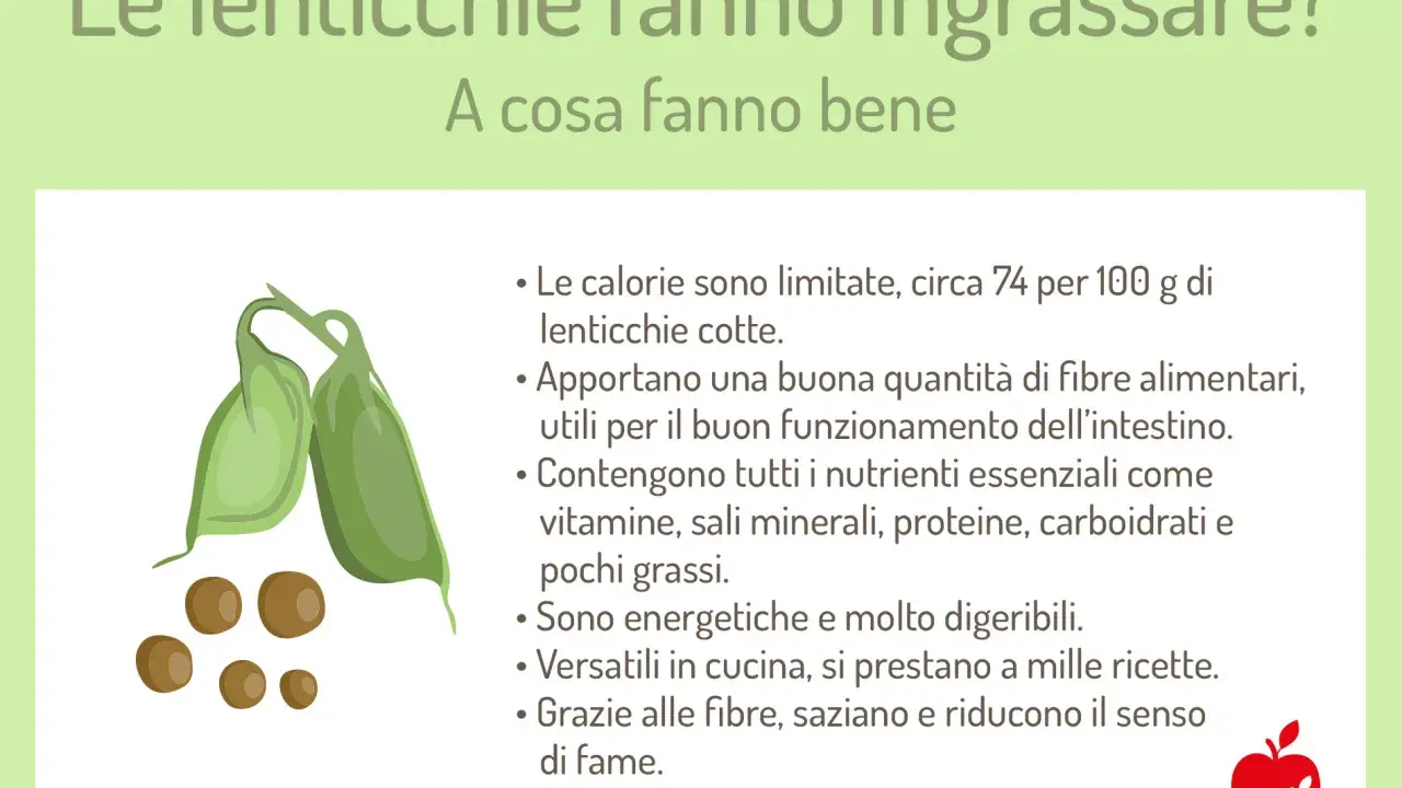Le lenticchie fanno ingrassare? No, sono ricche di fibre, nutrienti e saziano. Ottime per la salute!