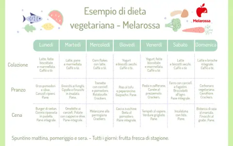 Esempio di dieta vegetariana: cosa mangia un vegetariano a pranzo, cena e colazione, con piatti gustosi e sani.