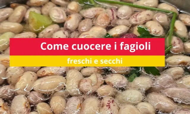 Fagioli borlotti in ammollo, pronti per la cottura. Impara come cuocere i fagioli secchi per un piatto saporito.